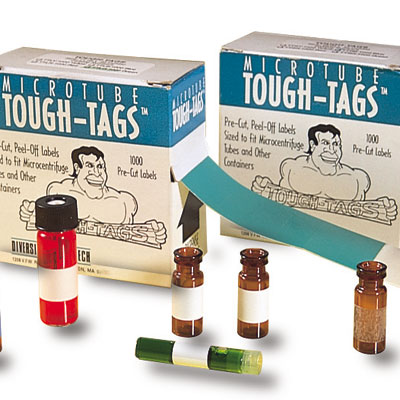 Tough-Tags, green, small, 24 x 12.5mm, roll of 1000