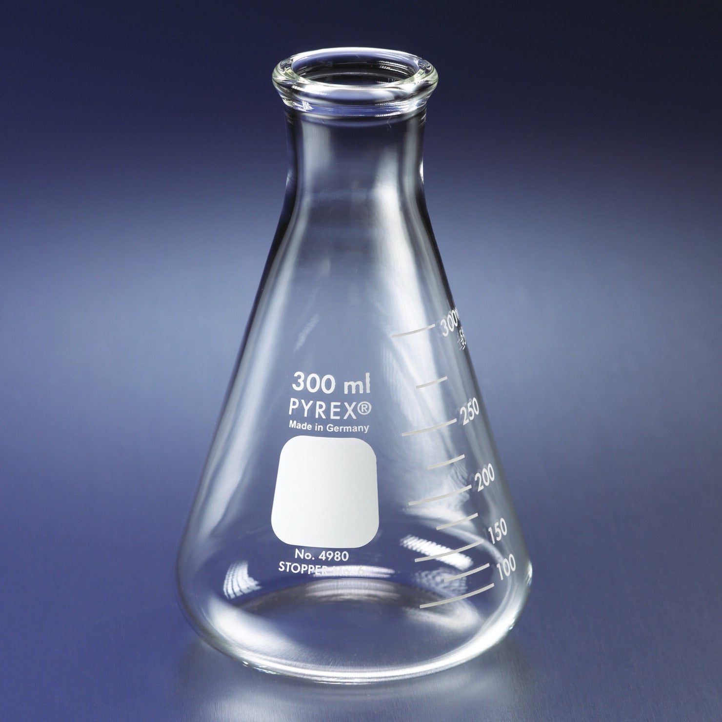 Baffle Flask with GL45 Membrane and Screwcap, Pyrex