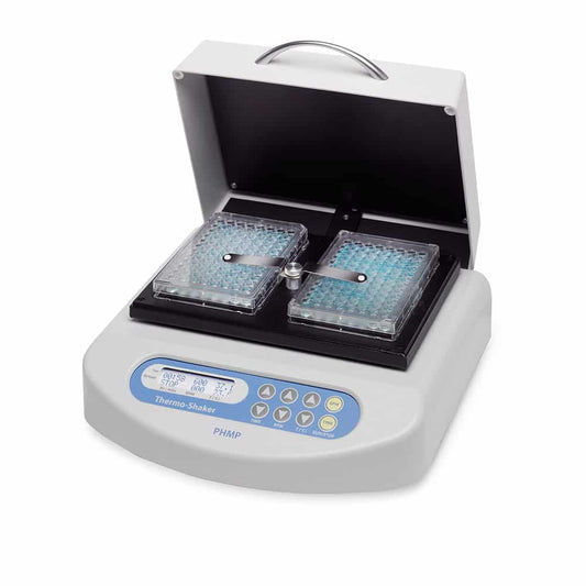 Thermoshaker for microplates, holds 2 standard microplates, ambient +5°C to +60°C