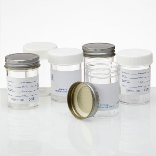 Polystyrene Sample Containers, Metal Cap, Appleton