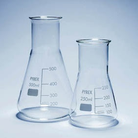 Erlenmeyer Flasks, Pyrex